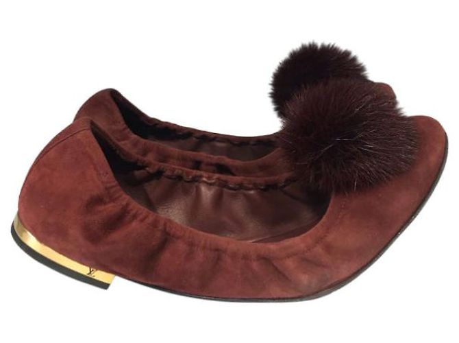 Bailarinas LOUIS VUITTON T.EU 38 Ante Burdeos - vista 9