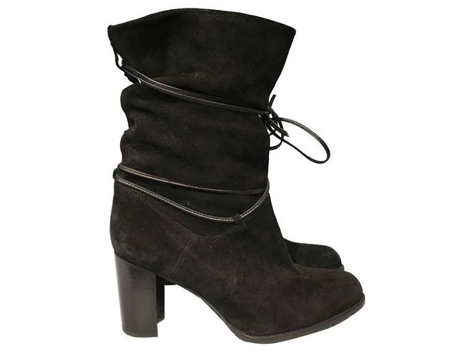STUART WEITZMAN Botines T.EU 36 Ante Negro - vista 7