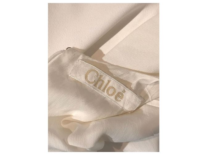 Chloé CHLOE Kleider T.International M Synthetisch Weiß - Ansicht 5