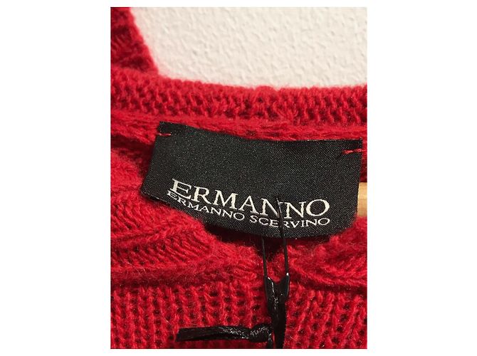 ERMANNO SCERVINO Strickwaren T.FR 42 Baumwolle Rot - Ansicht 4