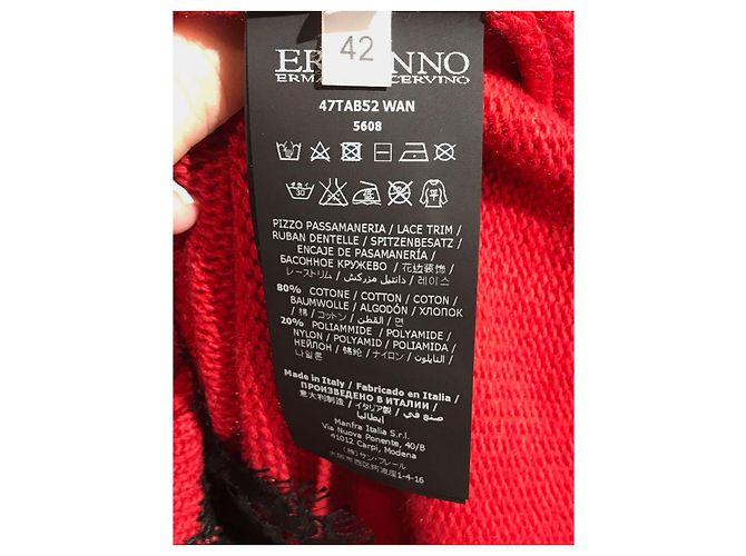 ERMANNO SCERVINO Strickwaren T.FR 42 Baumwolle Rot - Ansicht 5