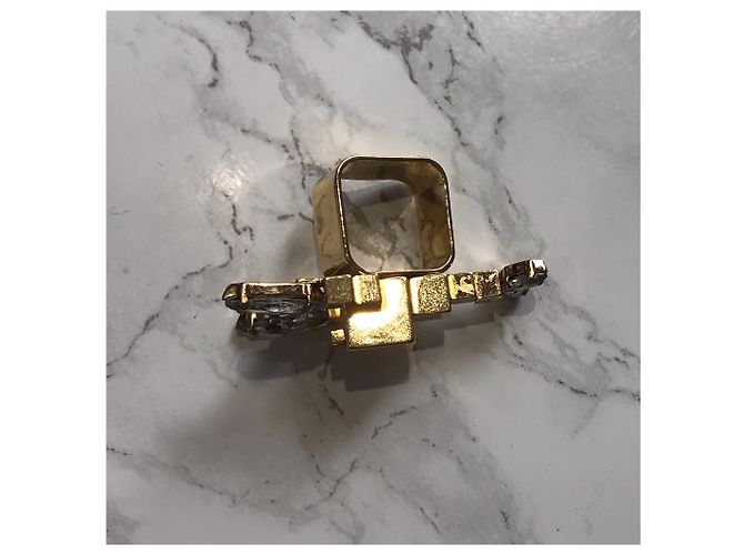 Autre Marque Anelli SABRINA DEHOFF T.EU 54 Metallo D'oro - vista 7