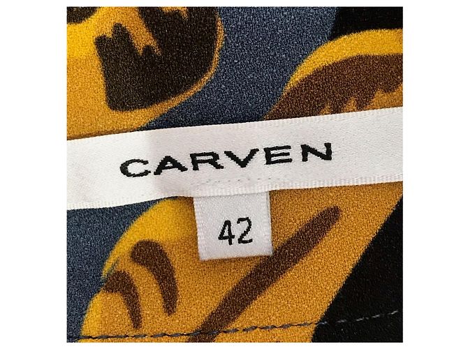 Faldas CARVEN T.FR 42 Viscosa Multicolor - vista 4