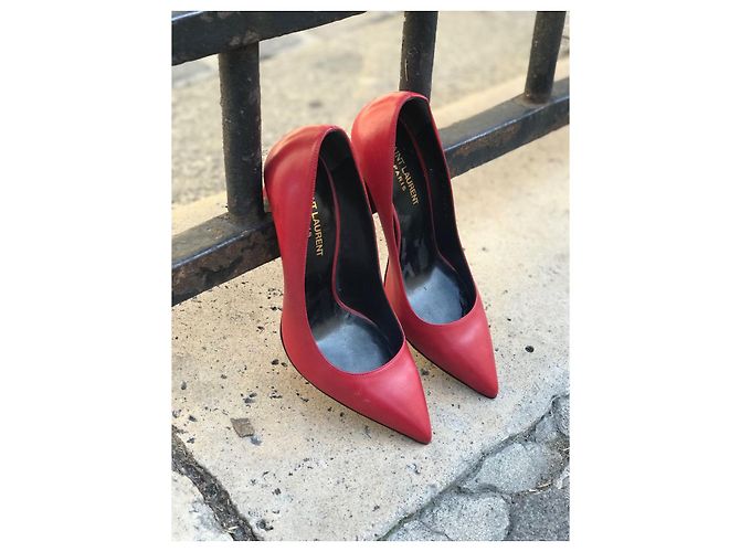 SAINT LAURENT Absätze T.EU 37 Leder Rot - Ansicht 10