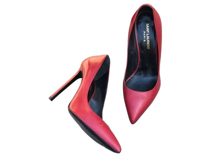 SAINT LAURENT Absätze T.EU 37 Leder Rot - Ansicht 11