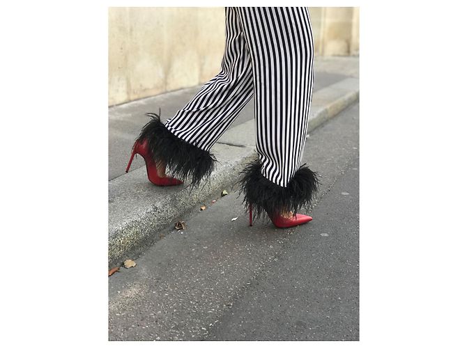 SAINT LAURENT Absätze T.EU 37 Leder Rot - Ansicht 2