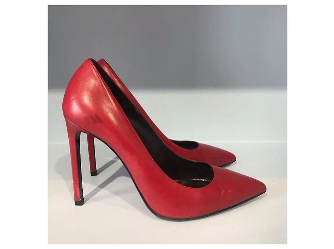 SAINT LAURENT Absätze T.EU 37 Leder Rot - Ansicht 3