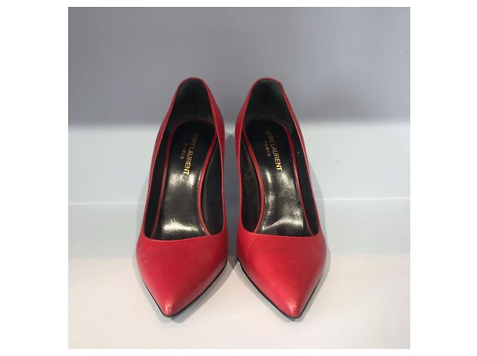 SAINT LAURENT Absätze T.EU 37 Leder Rot - Ansicht 4