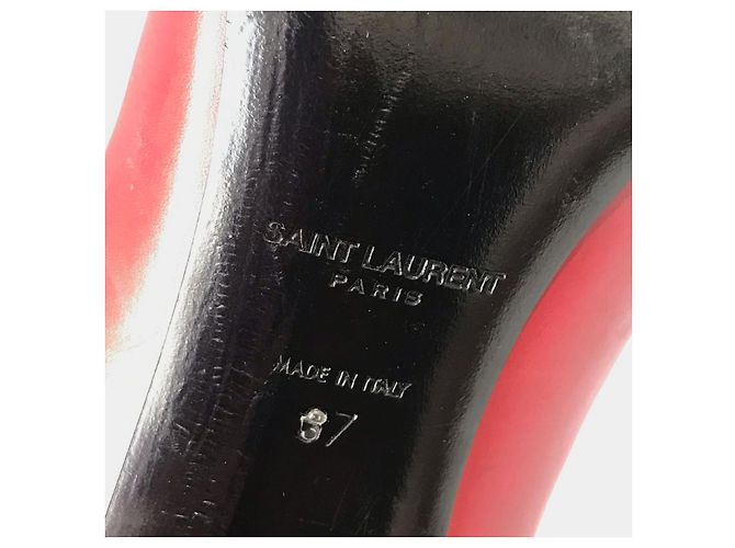 SAINT LAURENT Absätze T.EU 37 Leder Rot - Ansicht 9