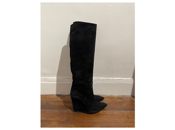 Botas SAINT LAURENT T.EU 37.5 Ante Negro - vista 2