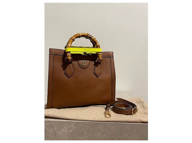 Bolsos GUCCI T. Cuero Camello - vista 7