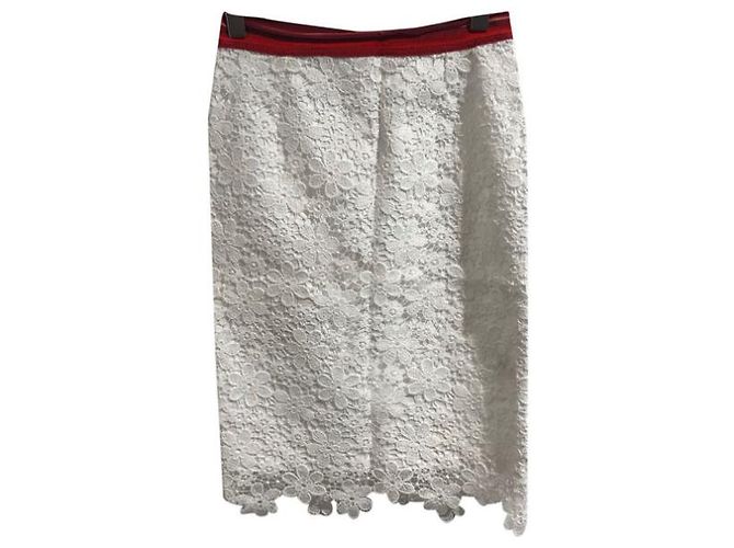Autre Marque OTRAS Faldas T.International M Algodón Blanco - vista 6