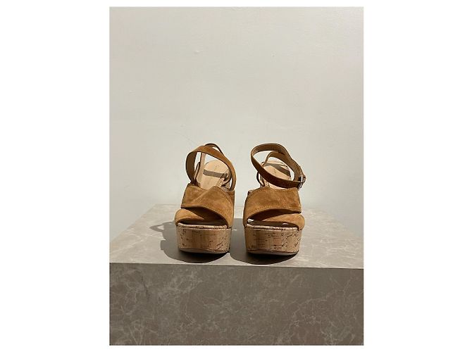 Sandali GIANVITO ROSSI T.EU 37.5 Camoscio Cammello - vista 2