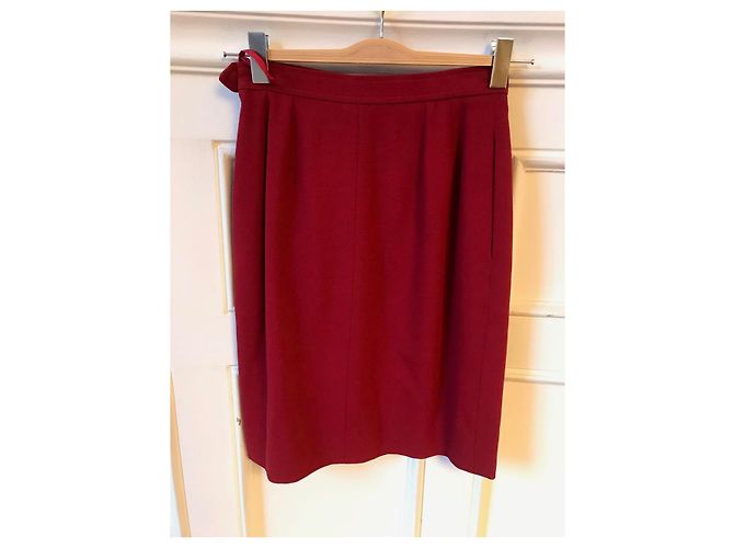 Faldas SAINT LAURENT T.International S Lana Roja - vista 2