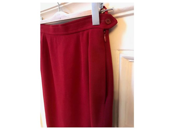 Faldas SAINT LAURENT T.International S Lana Roja - vista 3
