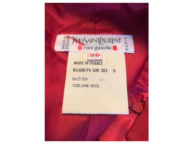Faldas SAINT LAURENT T.International S Lana Roja - vista 4