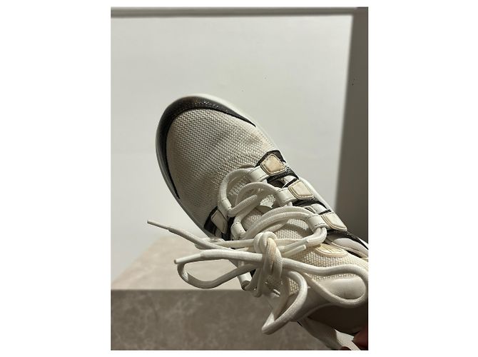 LOUIS VUITTON Trainer T.EU 35 Leder Weiß - Ansicht 11