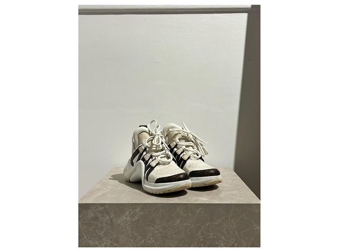 LOUIS VUITTON Trainer T.EU 35 Leder Weiß - Ansicht 2