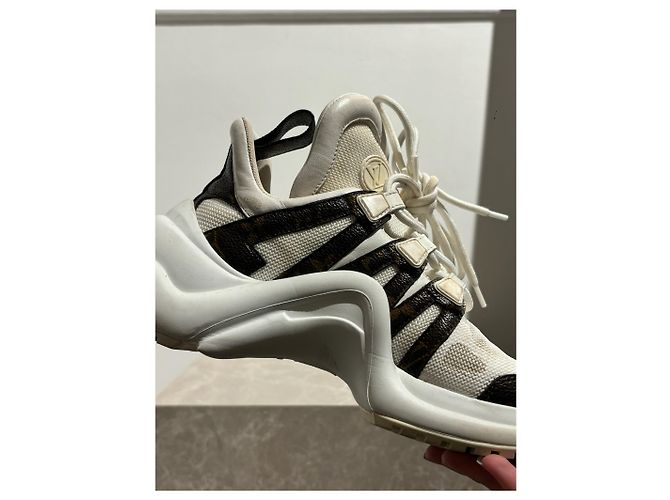 LOUIS VUITTON Trainer T.EU 35 Leder Weiß - Ansicht 7