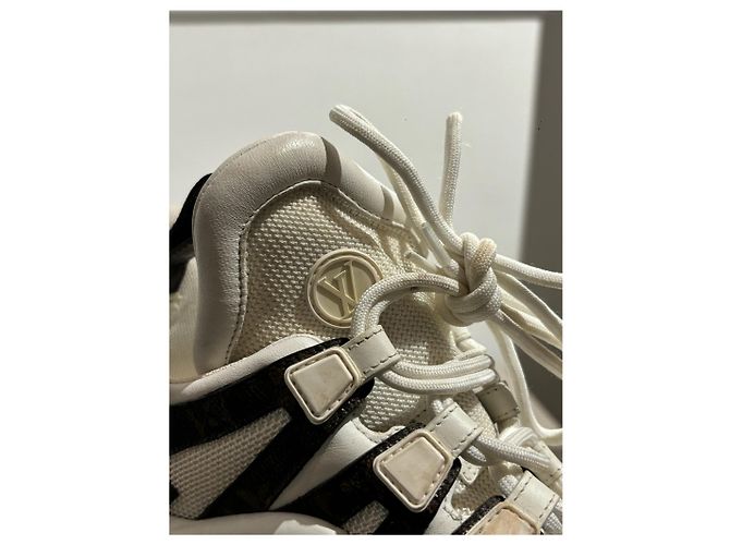 LOUIS VUITTON Trainer T.EU 35 Leder Weiß - Ansicht 8