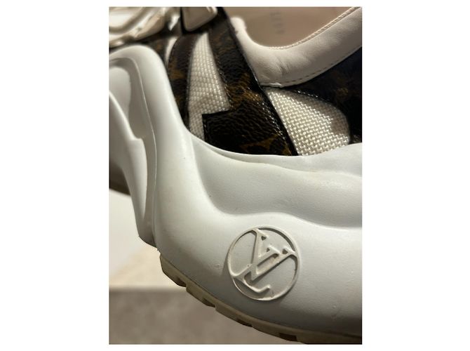 LOUIS VUITTON Trainer T.EU 35 Leder Weiß - Ansicht 9