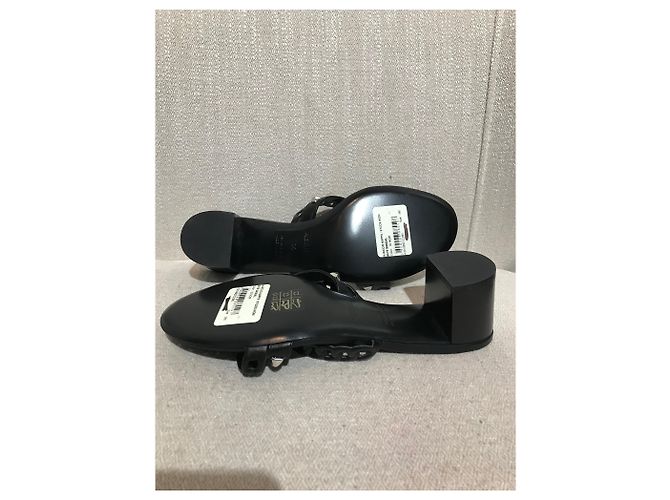 Hermès Sandali HERMES T.EU 38 Pelle Nero - vista 8