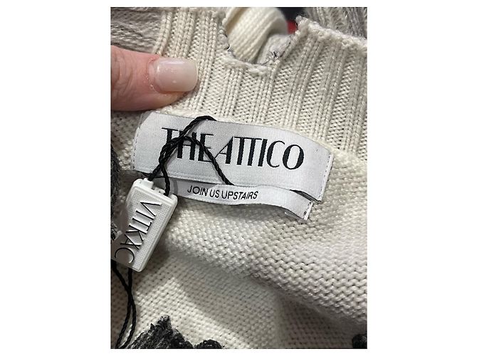 ATTICO Strickwaren T.International S Wolle Weiß - Ansicht 4