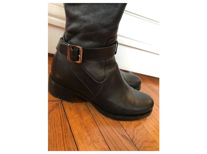 PRADA Boots T.EU 37 Leather Noir - vue 5