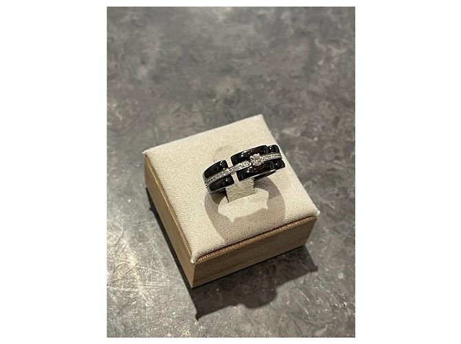 CHANEL Ringe T.EU 50 Weißgold Schwarz - Ansicht 3