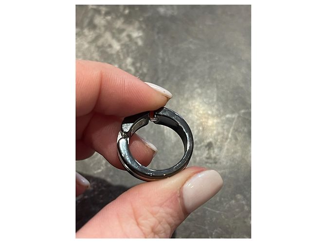 CHANEL Ringe T.EU 50 Weißgold Schwarz - Ansicht 4