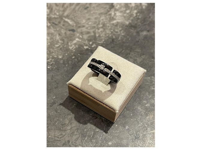 CHANEL Ringe T.EU 50 Weißgold Schwarz - Ansicht 6