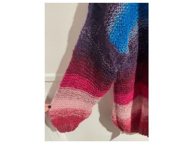 Autre Marque ROSE CARMINE Strickwaren T.International M Wolle Lila - Ansicht 3