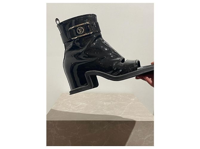 LOUIS VUITTON Stiefeletten T.EU 41 Lackleder Schwarz - Ansicht 6
