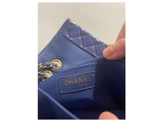 Borse CHANEL T. Pelle verniciata Blu - vista 12