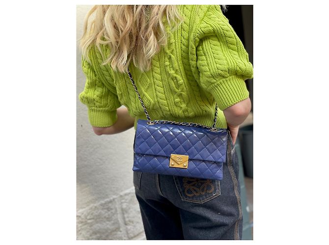 Borse CHANEL T. Pelle verniciata Blu - vista 14