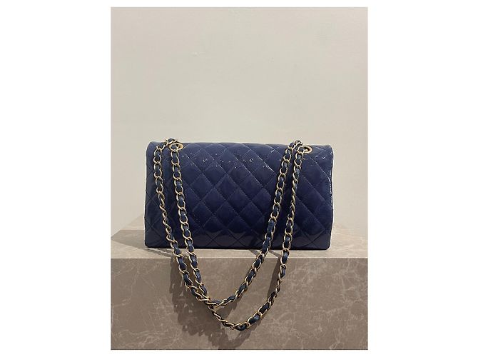 Borse CHANEL T. Pelle verniciata Blu - vista 3