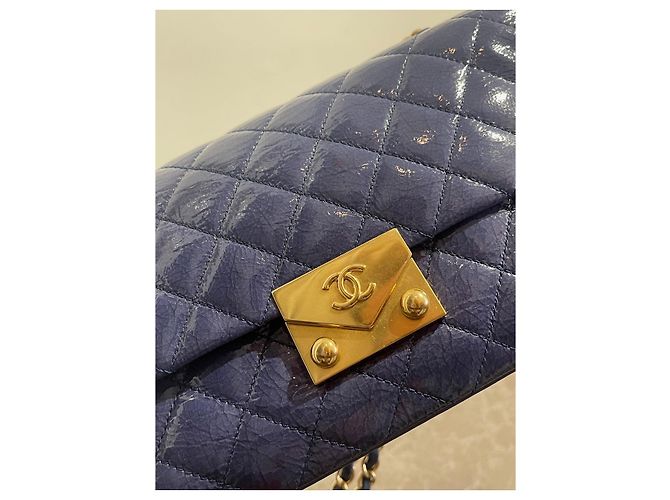 Borse CHANEL T. Pelle verniciata Blu - vista 8