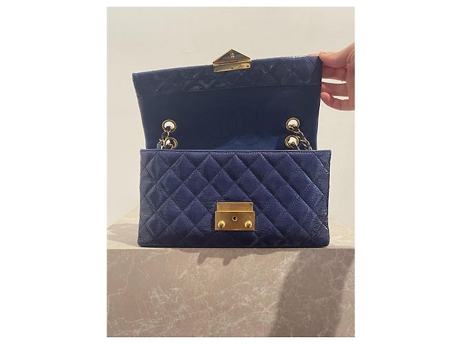 Borse CHANEL T. Pelle verniciata Blu - vista 9