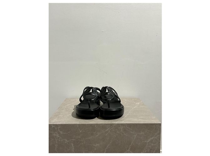 Chaîne d'ancre Hermès HERMES Sandals T.EU 37 Leather Black - view 3