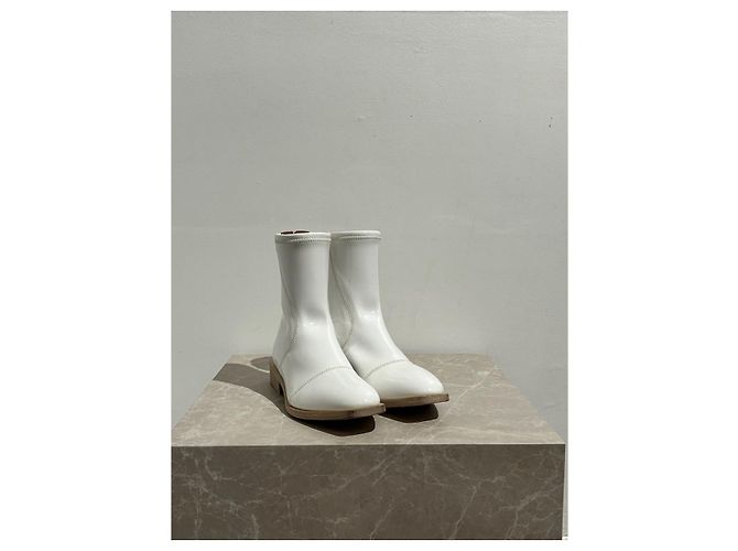 FENDI Stiefeletten T.EU 36 Lackleder Weiß - Ansicht 2