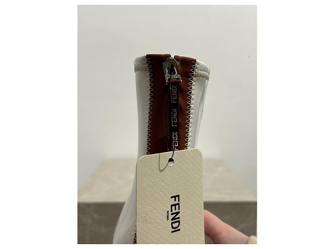 FENDI Stiefeletten T.EU 36 Lackleder Weiß - Ansicht 6