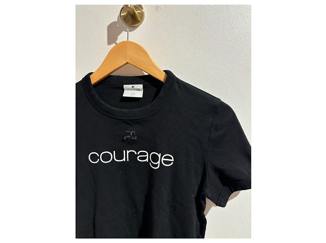 COURREGES Tops T.Internacional S Algodón Negro - vista 2