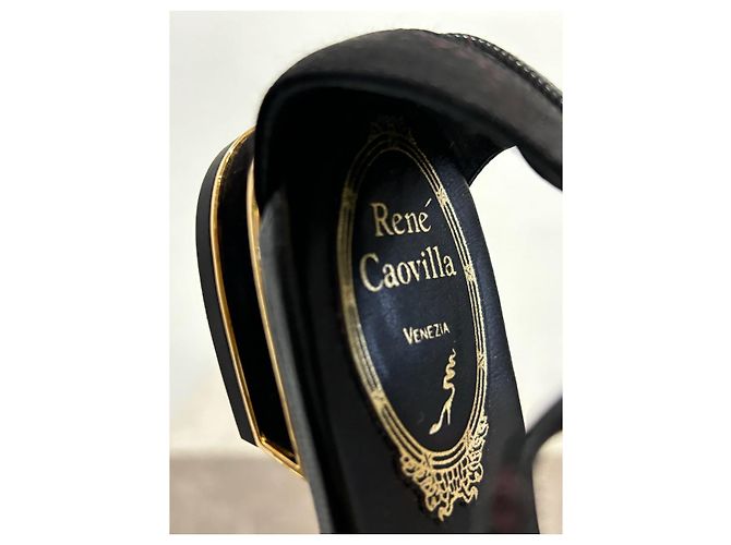 Sandálias RENE CAOVILLA T.EU 36.5 Couro Preto - vista 8