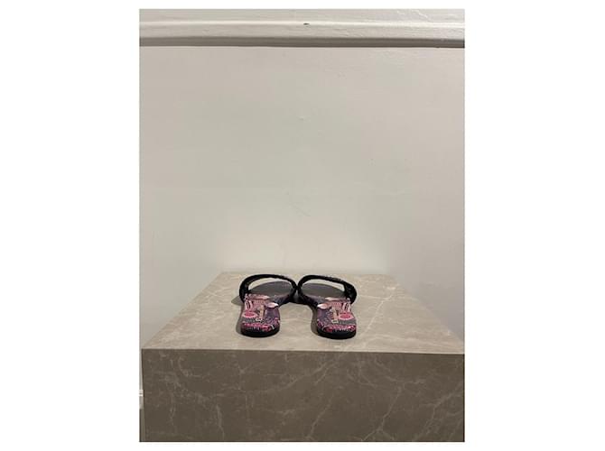 Sandali DIOR T.EU 36 Tessuto Blu - vista 4