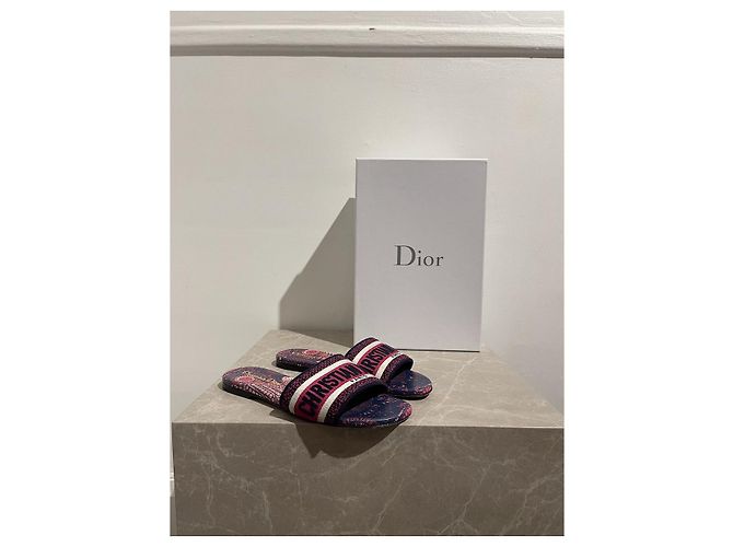 Sandali DIOR T.EU 36 Tessuto Blu - vista 6