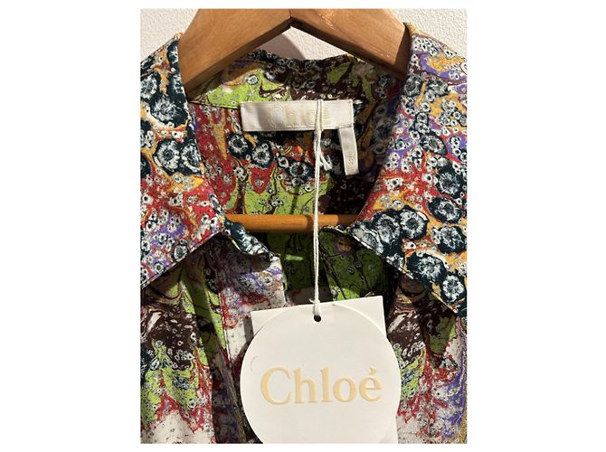 Chloé CHLOE Kleider T.FR 36 Seide Grün - Ansicht 7
