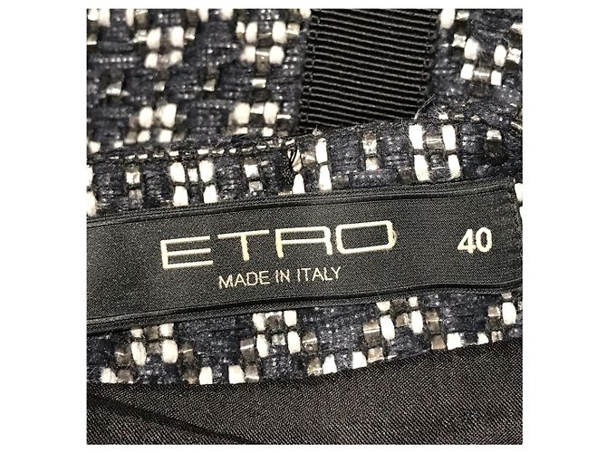 Faldas ETRO T.FR 36 Lana Azul marino - vista 4