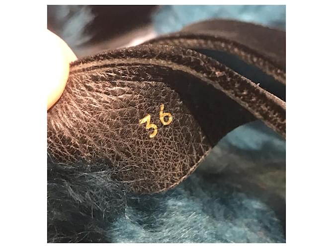 PRADA Mules e zoccoli T.EU 36 Pelliccia Blu - vista 7