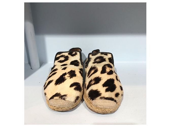 Céline CELINE Espadrilles T.EU 37 Pony-Stil Kalbsleder Beige - Ansicht 3