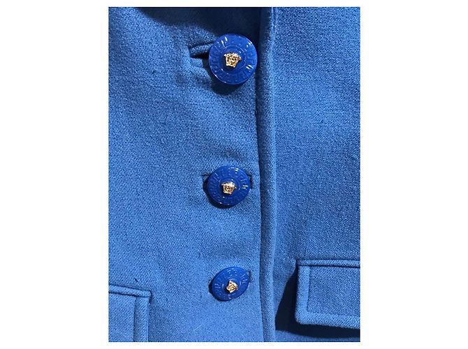 Abrigos VERSACE T.International M Lana Azul - vista 2